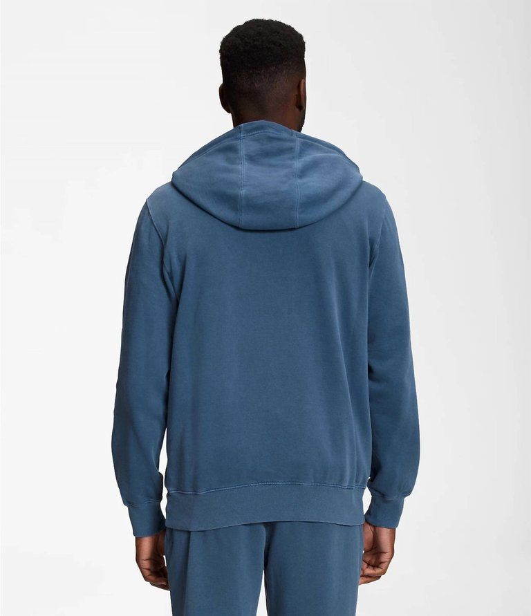 Garment Dyed Hoodie In Shady Blue