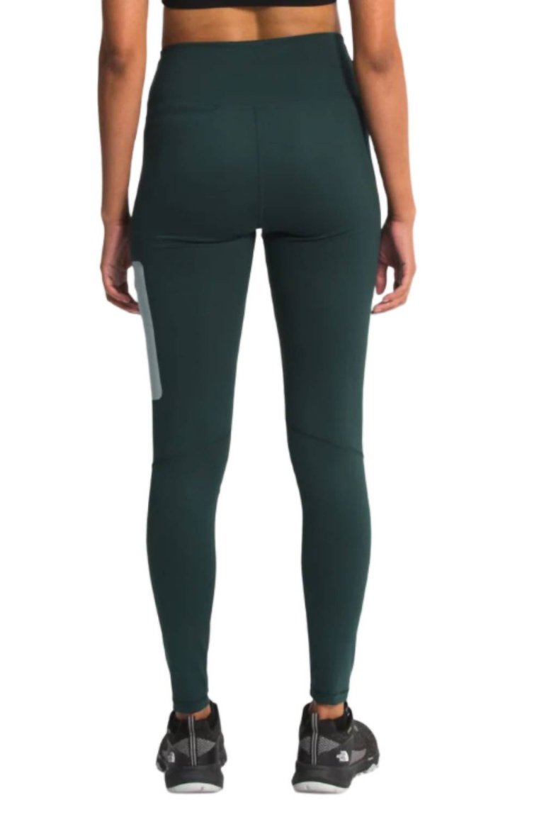 Paramount Tight Leggings In Dark Sage Green/Silver Blue