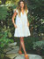 Monique Dress - White Multi - White Multi