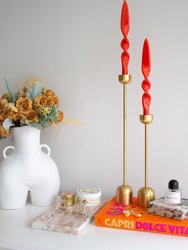 Taper Candle Set (Coral)