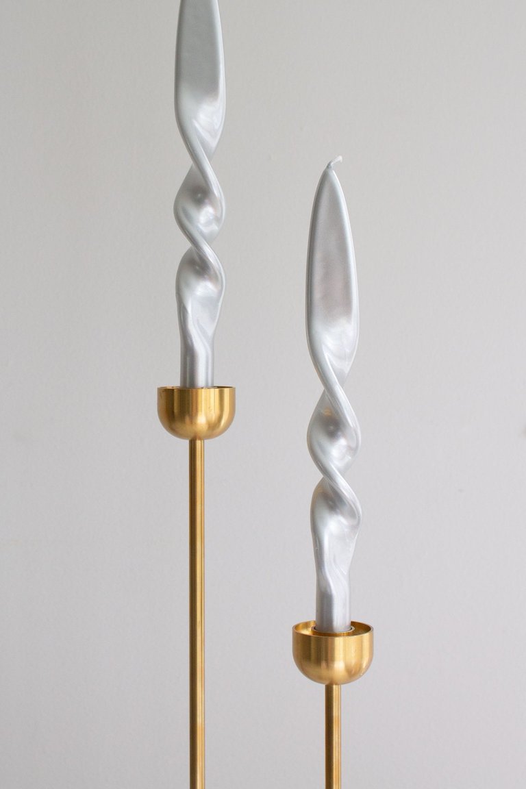 Taper Candle Set - Silver