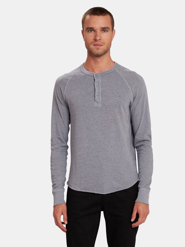 Long Sleeve Heavy Heather Jersey Henley