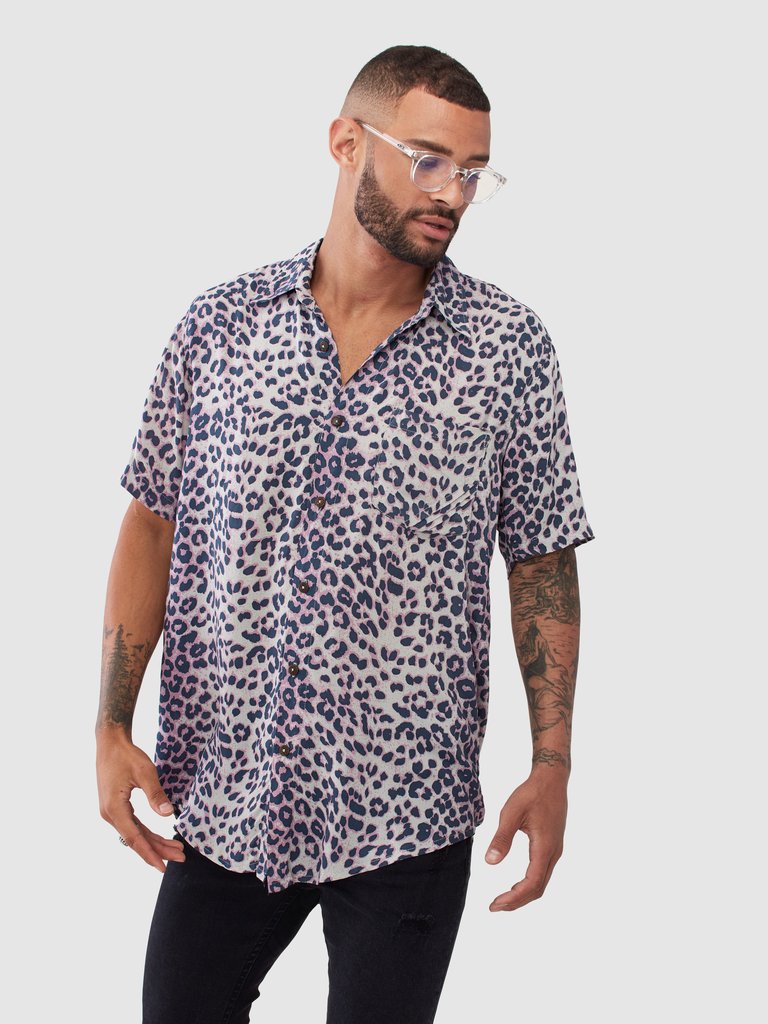 Stevie Leopard Button Up Shirt - Leopard