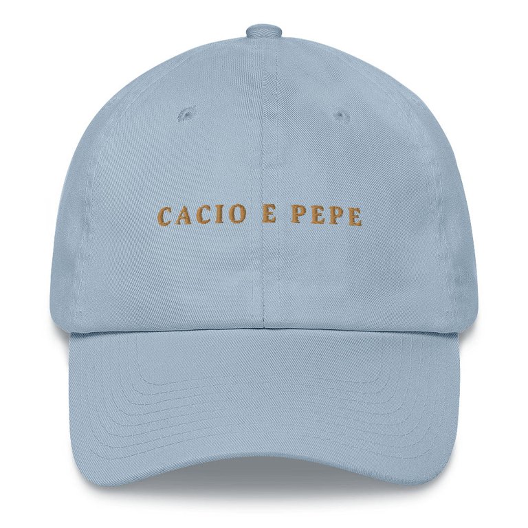 Cacio E Pepe - Embroidered Cap - Light Blue