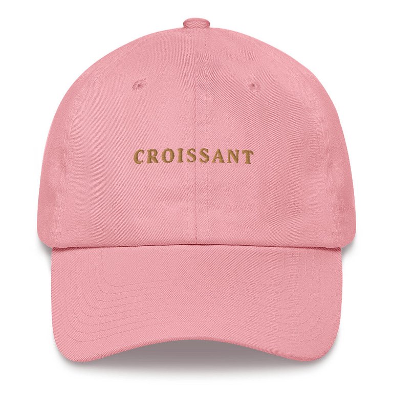 Croissant - Embroidered Cap - Pink