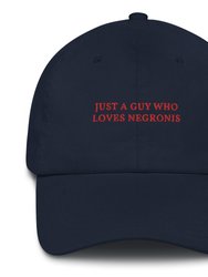 Just a Guy who loves Negroni - Embroidered cap - Navy