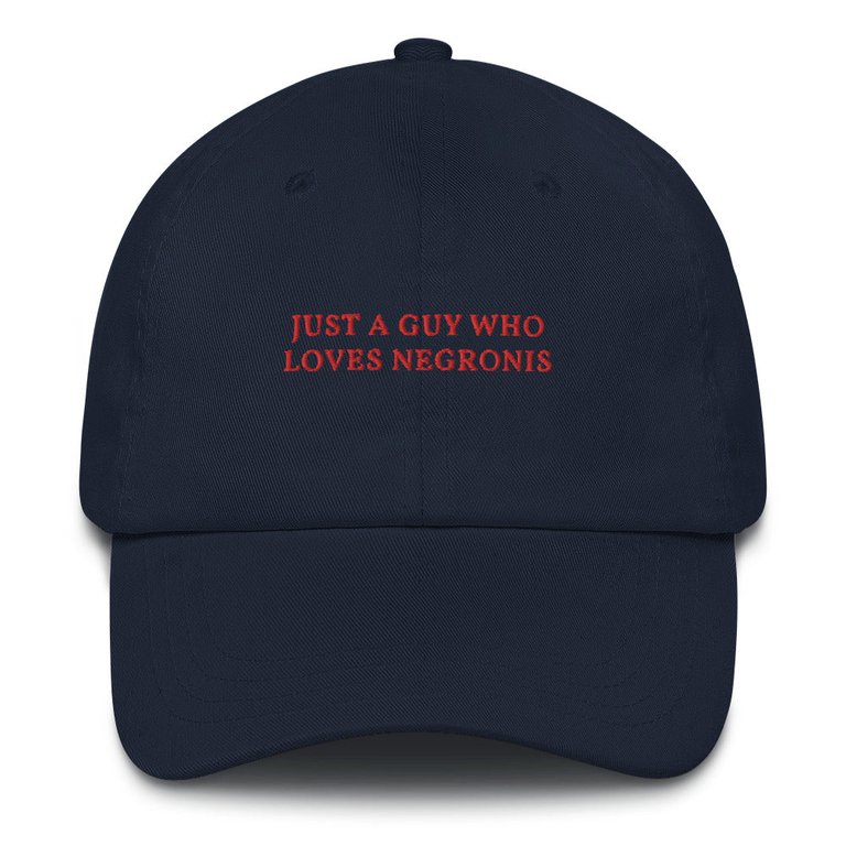 Just a Guy who loves Negroni - Embroidered cap - Navy