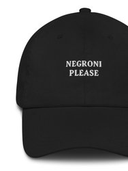 Negroni Please - Embroidered Cap - Black