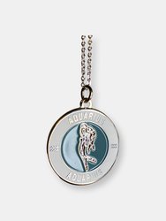 Aquarius Enamel Zodiac Pendant