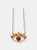 Balanced Outlook - Garnet 14K Gold Evil Eye Necklace - 14K Gold/Pink/Orange