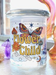 Flower Child 1/4 Oz Glass Stash Jar