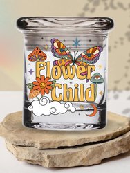 Flower Child 1/4 Oz Glass Stash Jar