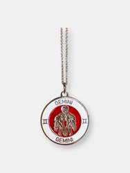 Gemini Enamel Zodiac Pendant