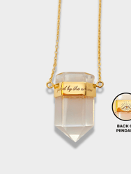 Guided By The Universe 14K Gold Clear Quartz Necklace - White/Gold