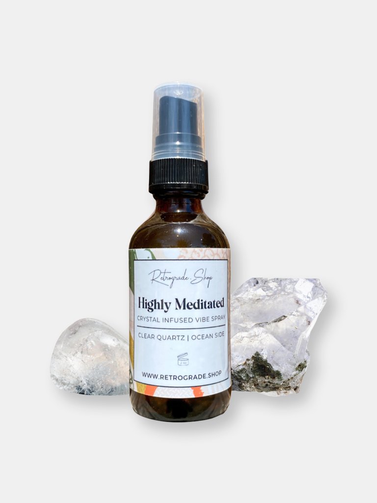 "Highly Meditated" Crystal Infused Vibe Spray - Ocean Side