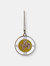 Leo Enamel Zodiac Pendant - Gold/White