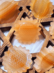 Orange Aragonite Sunflower Crystal