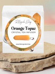 Orange Topaz Crystal Gemstone 2-Inch Tea Ball Infuser