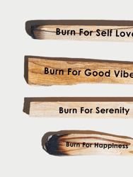 Palo Santo Bundle, 4 Pack Engraved Burn For...