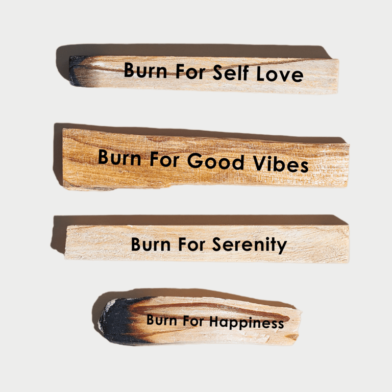 Palo Santo Bundle, 4 Pack Engraved Burn For...