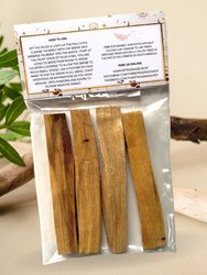 Palo Santo Bundle, 4 Pack Engraved Floral Designs