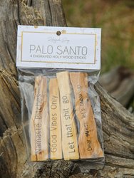 Palo Santo Bundle, 4 Pack Engraved Funny Intentions