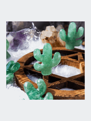Prehnite Crystal Cactus Sculpture