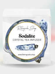 Sodalite Crystal Gemstone 2-Inch Tea Ball Infuser - Blue