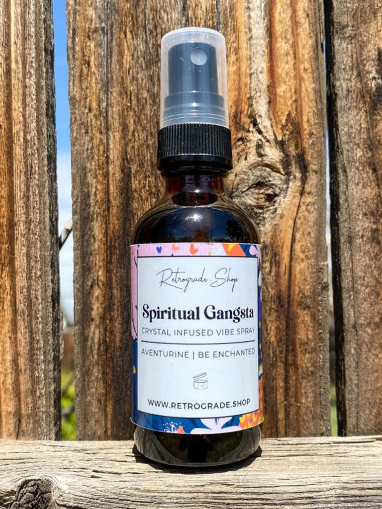 "Spiritual Gangsta" Crystal Infused Vibe Spray -Be Enchanted