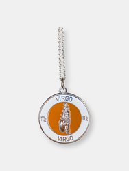 Virgo Enamel Zodiac Pendant - Orange