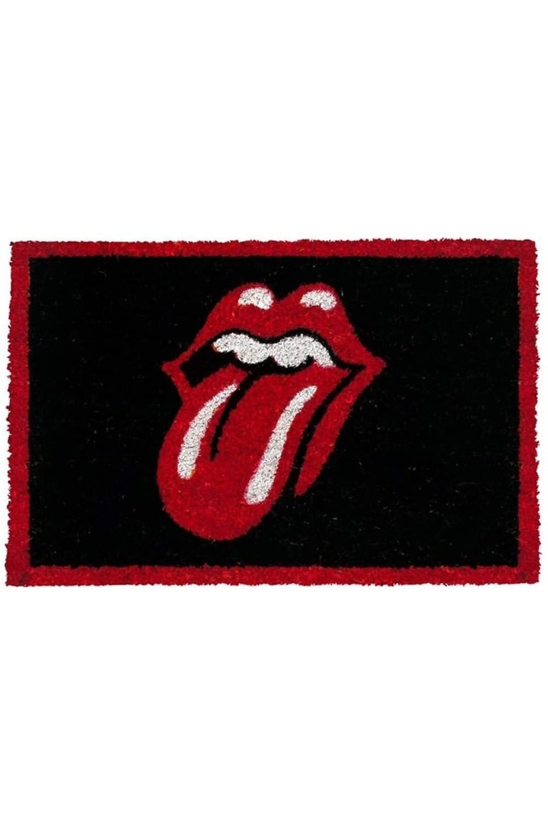 The Rolling Stones Lips Door Door Mat (Black/Red) (One Size) - Black/Red