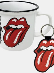 The Rolling Stones Lips Mug Set - White/Red/Black
