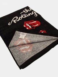 The Rolling Stones Logo Cotton Beach Towel (Black/Red) (One Size) (One Size)