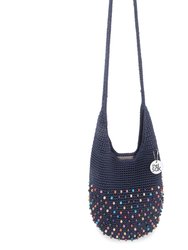 121 Crossbody Bag - Hand Crochet - Denim Bali Beads