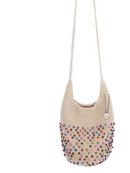 121 Crossbody Bag - Hand Crochet - Ecru Multi Beads