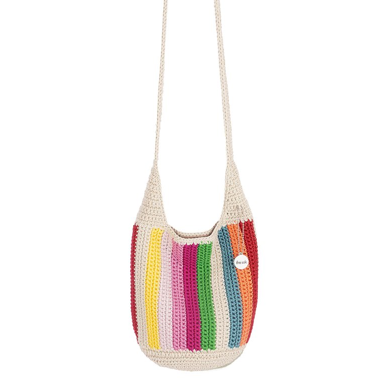 121 Crossbody Bag - Hand Crochet - Beach Stripe