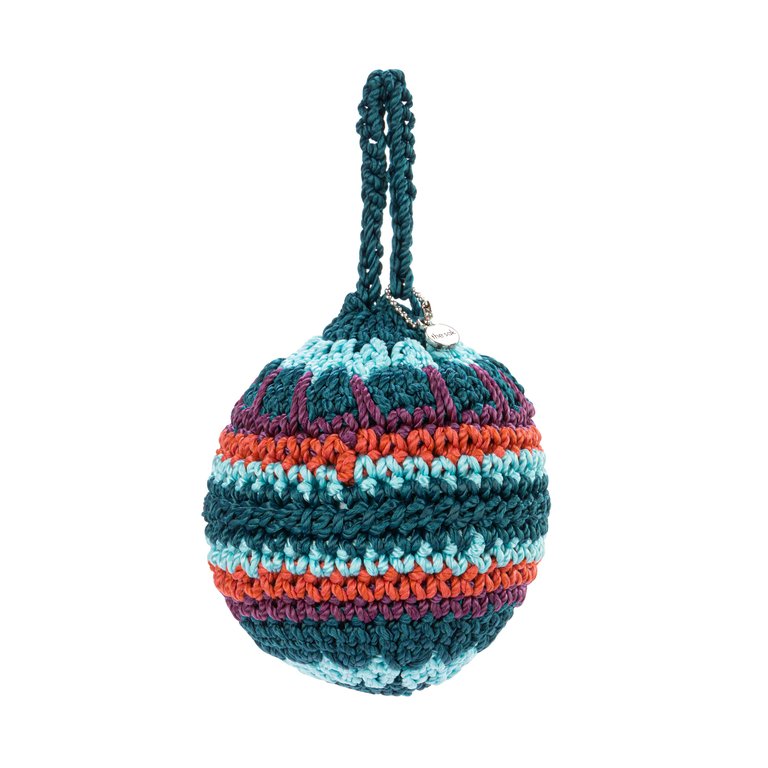 9-Piece Ornament Set - Hand Crochet - Teal Multi