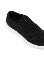 Asha Sneaker - Hand Crochet - Black