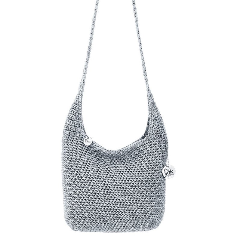 Asher Crossbody - Hand Crochet - Silver Sparkle