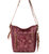 Ashland Crossbody - Leather - Cabernet Floral