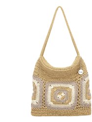 Ava Hobo Bag - Hand Crochet - Shale Patch