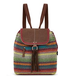 Avalon Crochet Convertible Backpack - Hand Crochet - Sunset Stripe