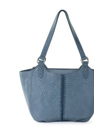 Bolinas Satchel Tote - Leather - Maritime Wave Emboss