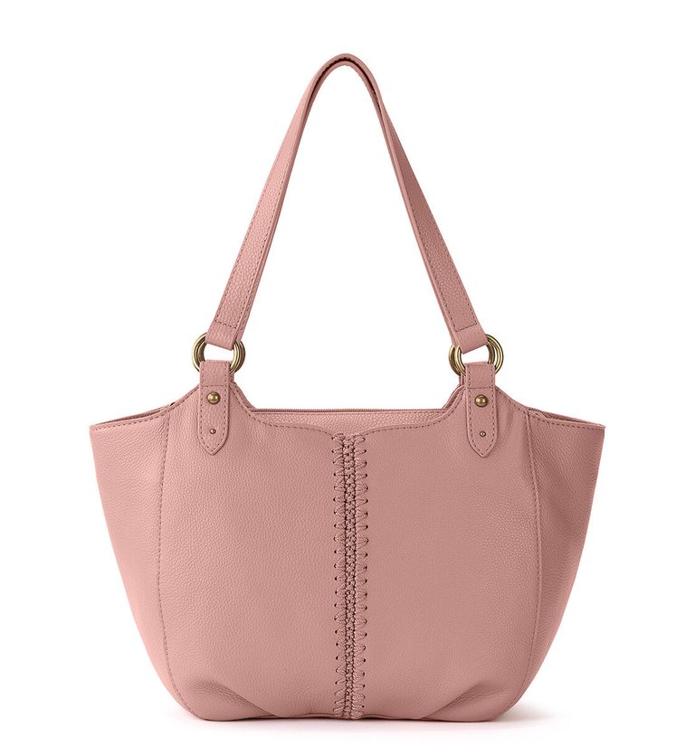 Bolinas Satchel Tote - Leather - Vintage Coral