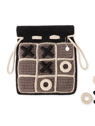 Brixton Tic-Tac-Toe Set - Hand Crochet - Black Multi