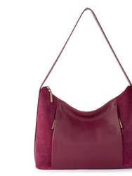 Brook Hobo Bag - Leather - Currant Suede Block