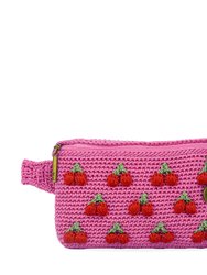 Caraway Small Belt Bag - Hand Crochet - Pink Cherries