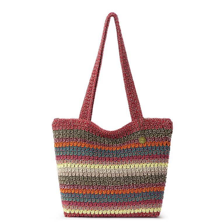 Casual Classics Tote - Hand Crochet - Sunset Stripe