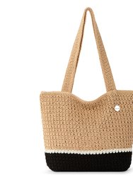 Casual Classics Tote - Hand Crochet - Bamboo Block