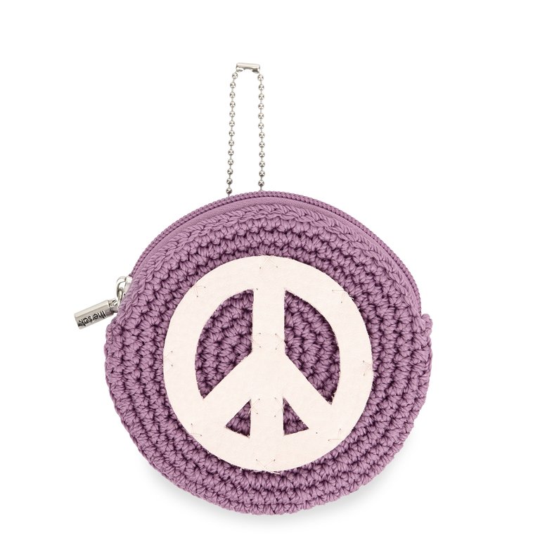 Circle Coin Pouch - Hand Crochet - Heather and Stone Peace